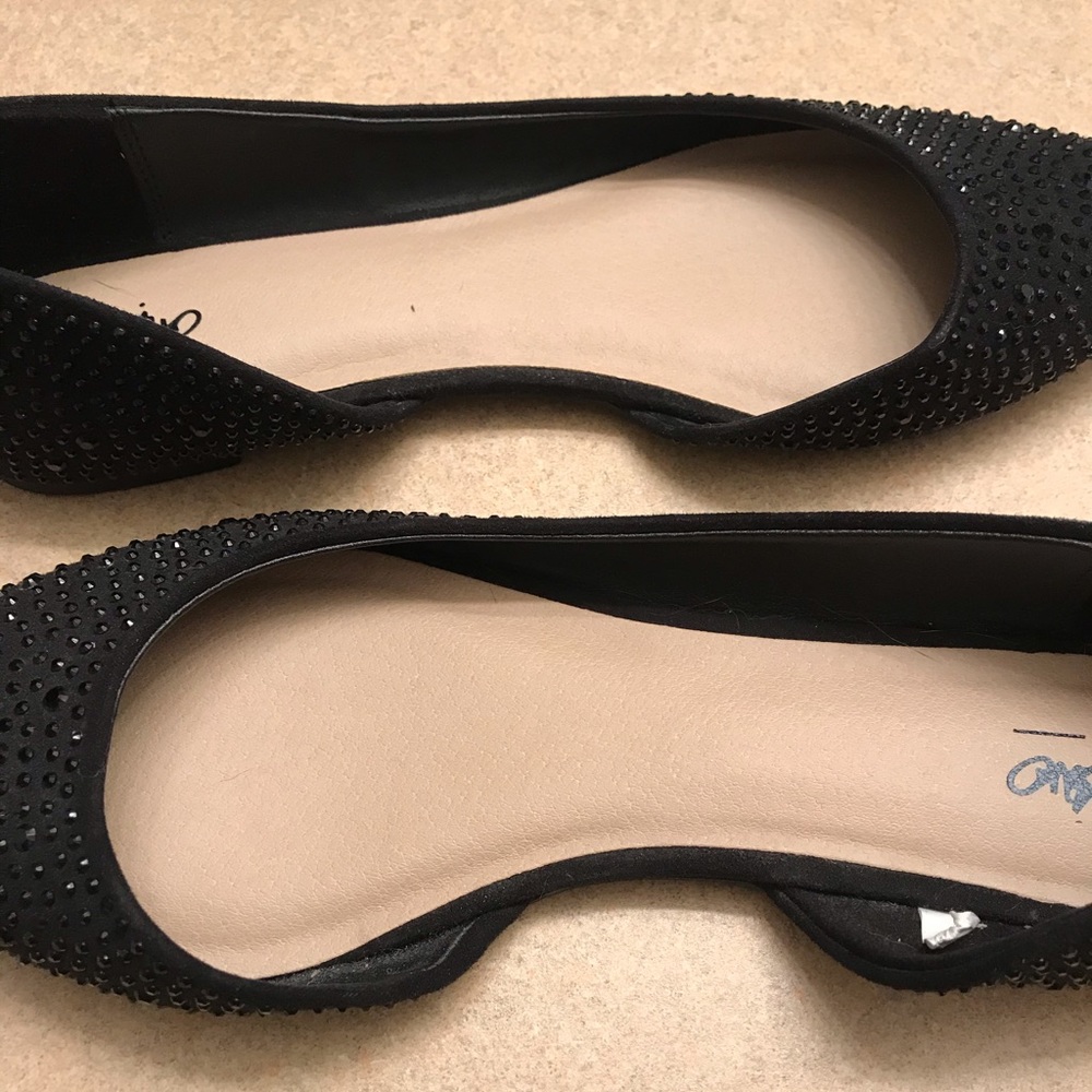 Sparkly Black Flats
